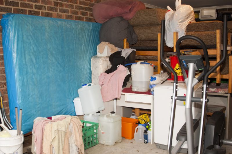 Garage clutter being cleared